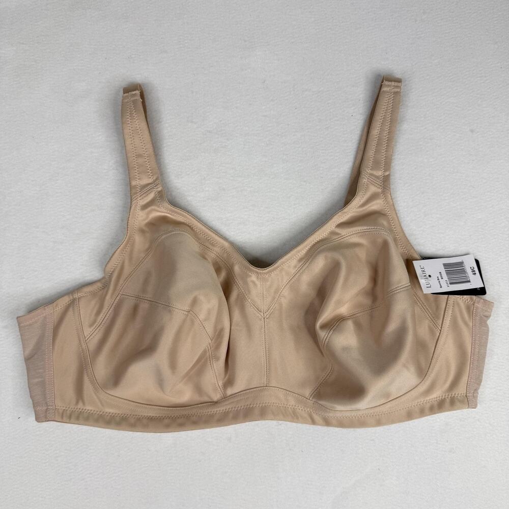 Lunaire Sports Bra Size 48C Beige Nude Wireless Full Coverage Womens NEW